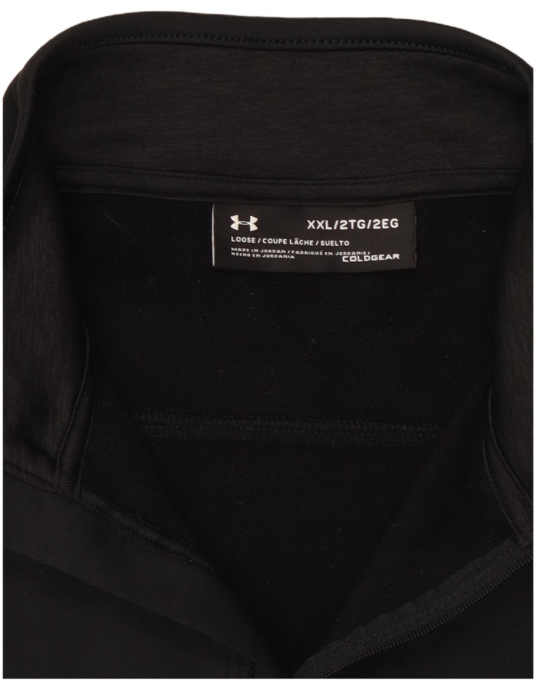 Under Armour Mens Cold Gear Zip Neck Pullover Tracksuit Top 2XL Black