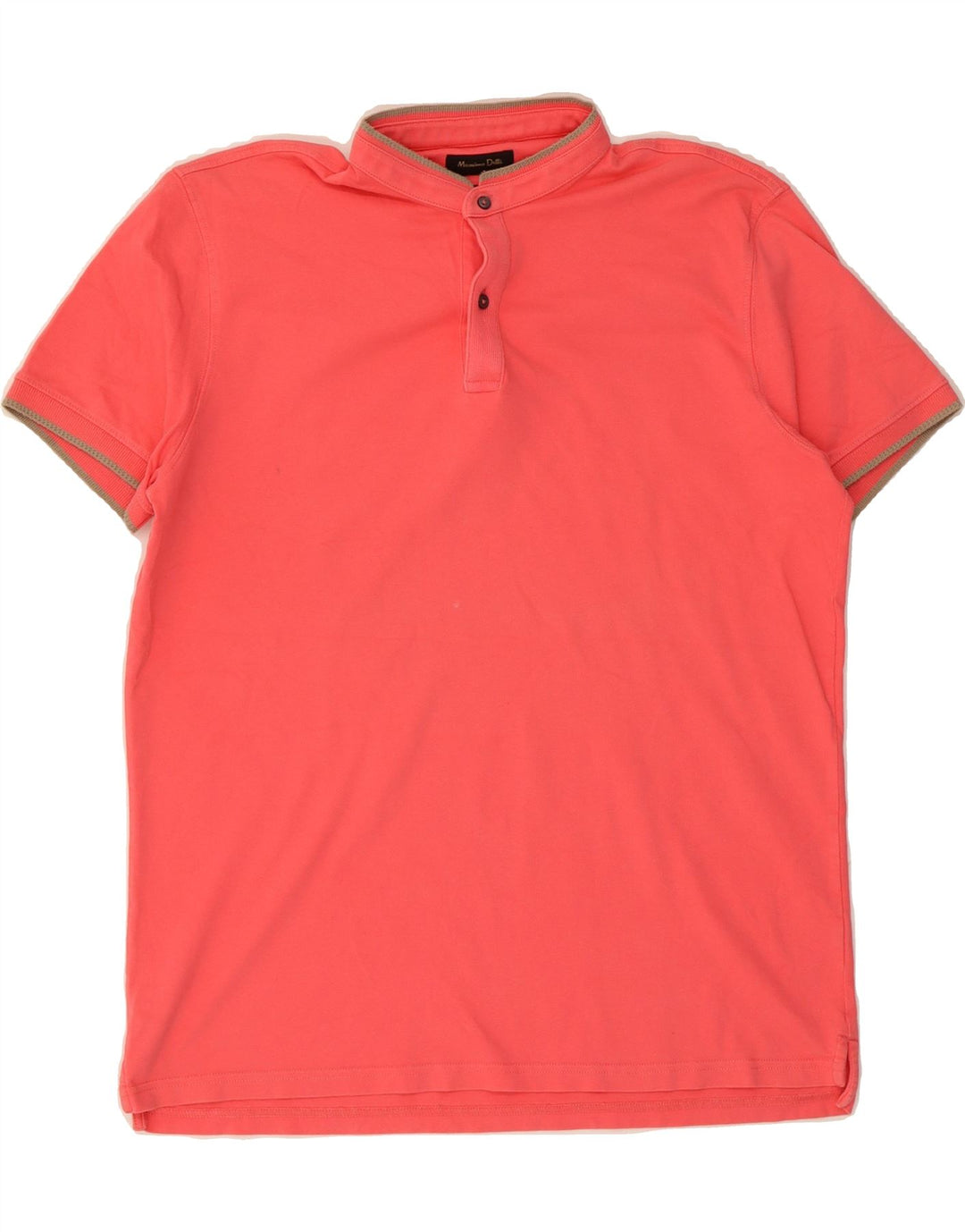 MASSIMO DUTTI Mens Casual Fit Polo Shirt Large Pink Vintage Massimo Dutti and Second-Hand Massimo Dutti from Messina Hembry 