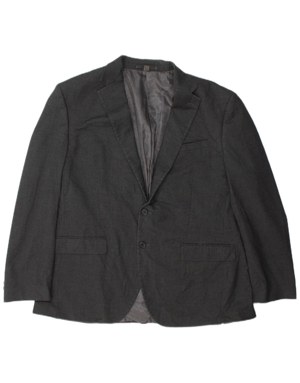Marks & Spencer Mens 2 Button Regular Fit Blazer Jacket Size 44 XL Grey