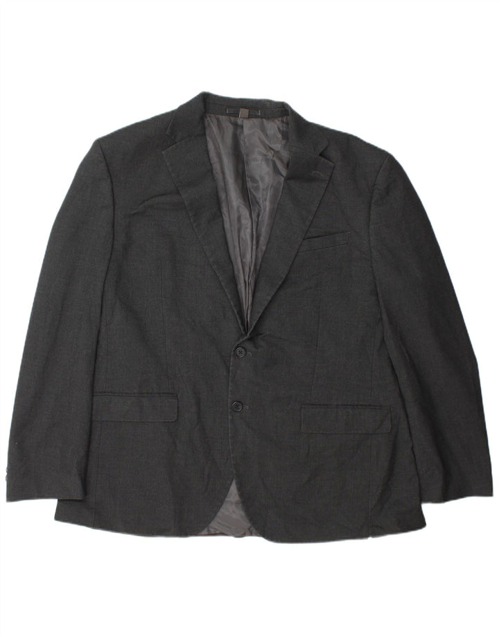 Jachetă pentru bărbați Marks & Spencer, cu 2 nasturi, cu ajustare normală, mărimea 44 XL, gri