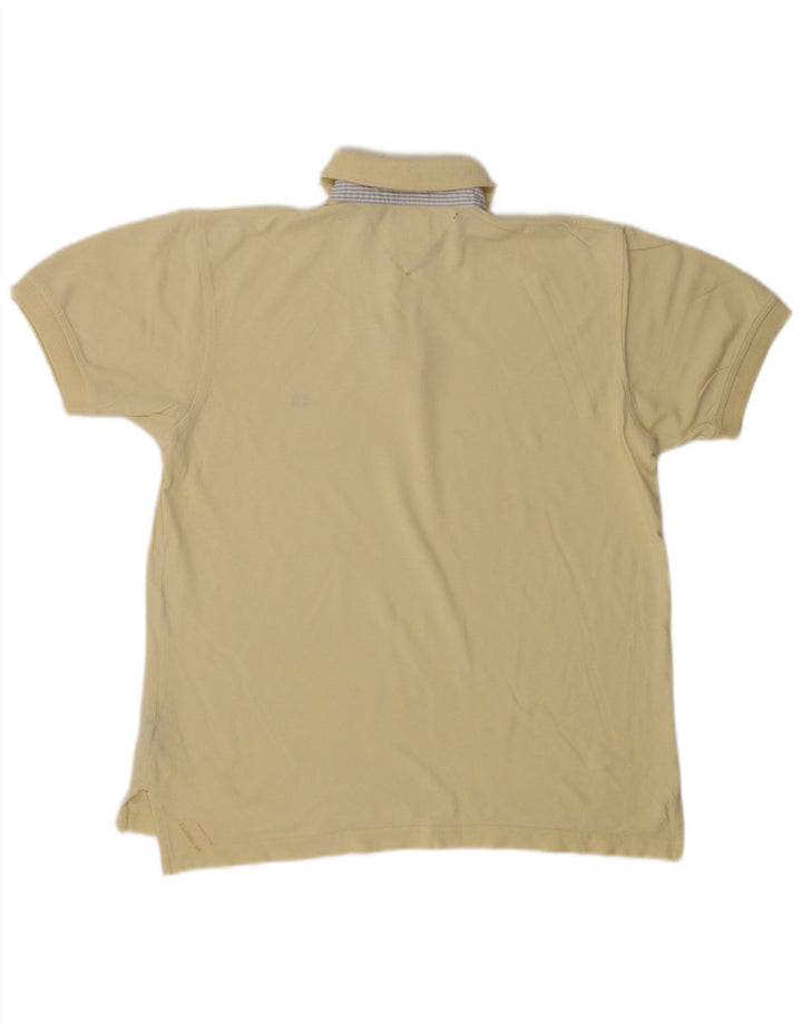 Tommy Hilfiger Mens Polo Shirt Small Yellow Cotton