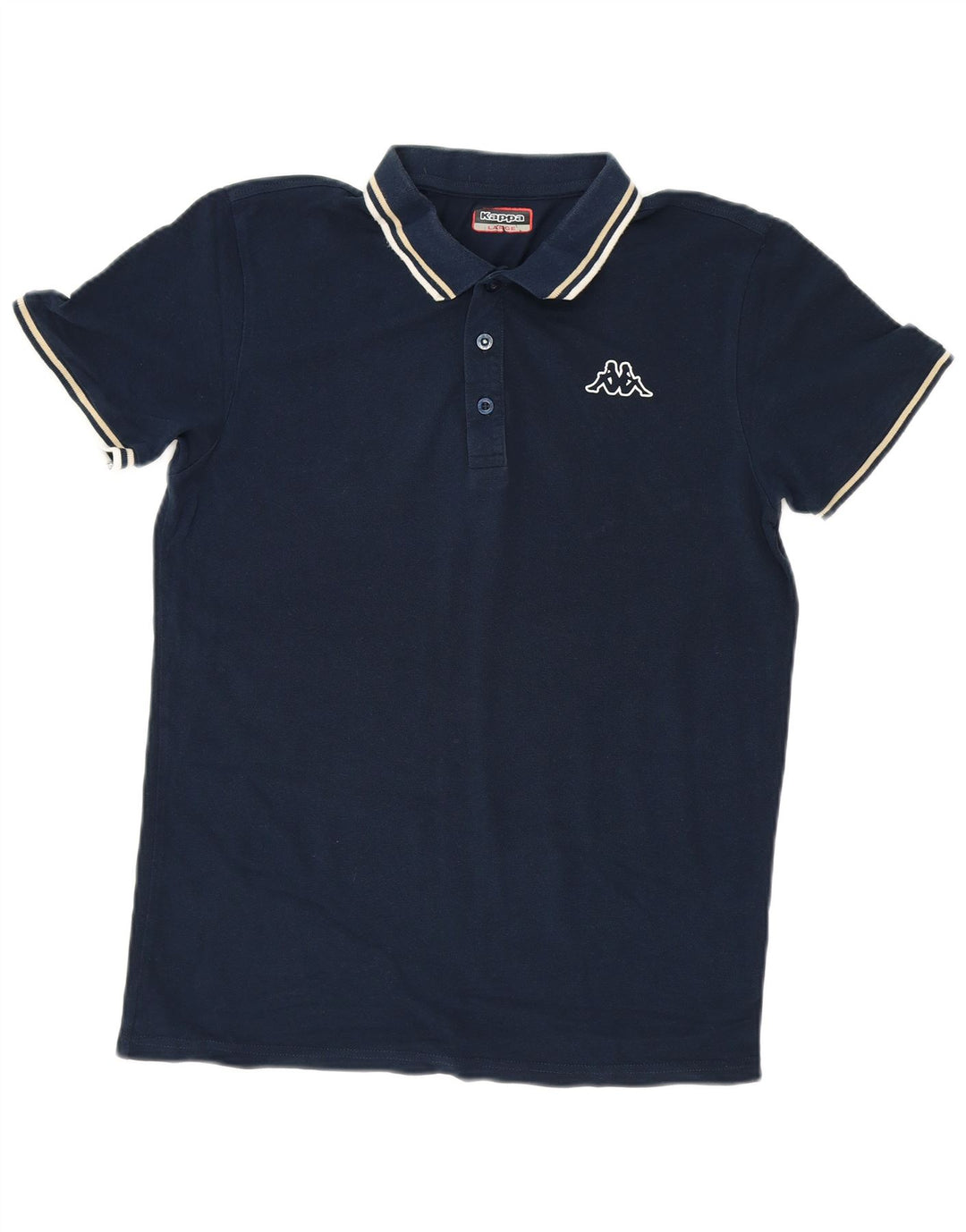 KAPPA Mens Polo Shirt Large Navy Blue