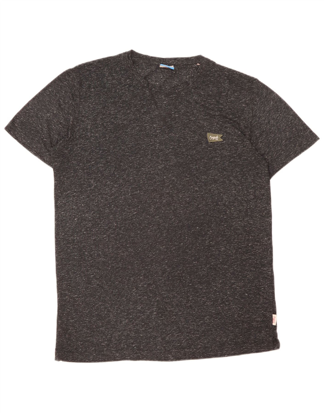 Jack & Jones Mens T-Shirt Top Large Grey Flecked Polyamide