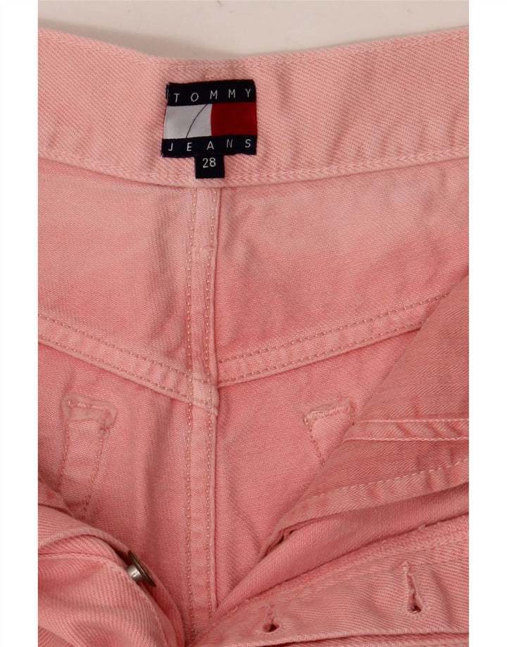 Pantaloncini di jeans da donna Tommy Hilfiger W28 rosa medio