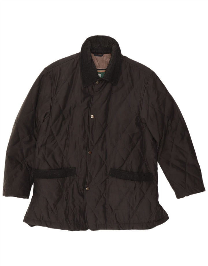 Corneliani Mens Quilted Jacket IT 50 Large Black Classic
