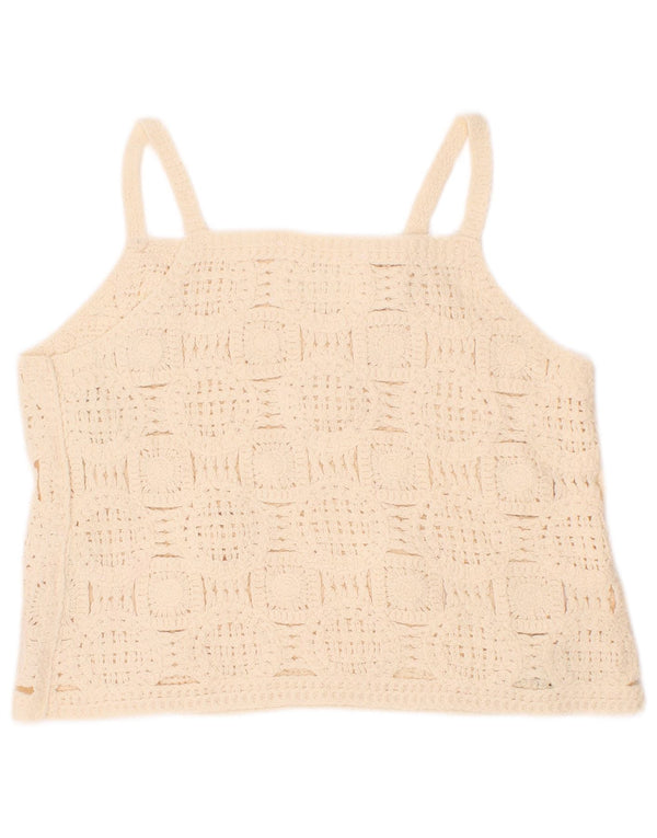 Zara Girls Heklana Cami Top 6-7 Years Off bijela cvjetna