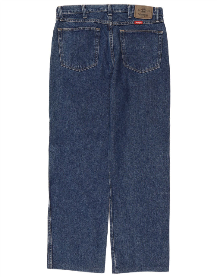 Wrangler Mens Straight Jeans W34 L29 Blue Cotton