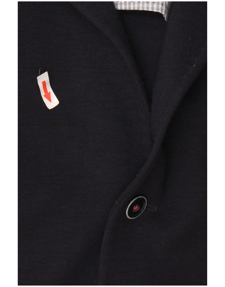 Giacca blazer da uomo a 3 bottoni Manuel Ritz IT 60 5XL Acrilico blu navy