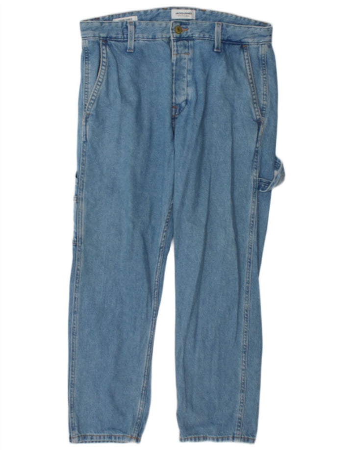 Jack & Jones Womens Cargo Straight Jeans W34 L30 Blue Cotton