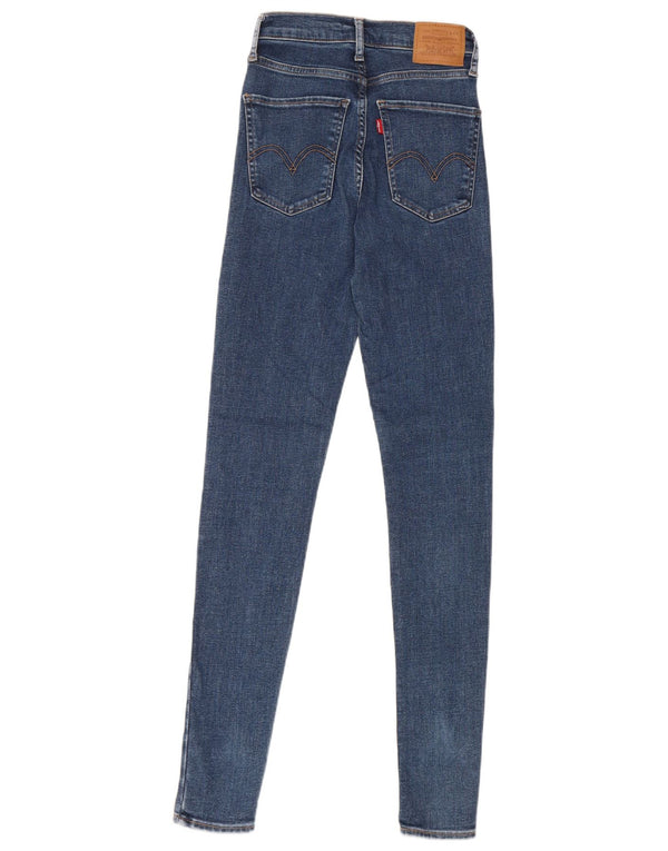 Levi's Womens Mile High Super Skinny Jeans W25 L32 Blue Cotton