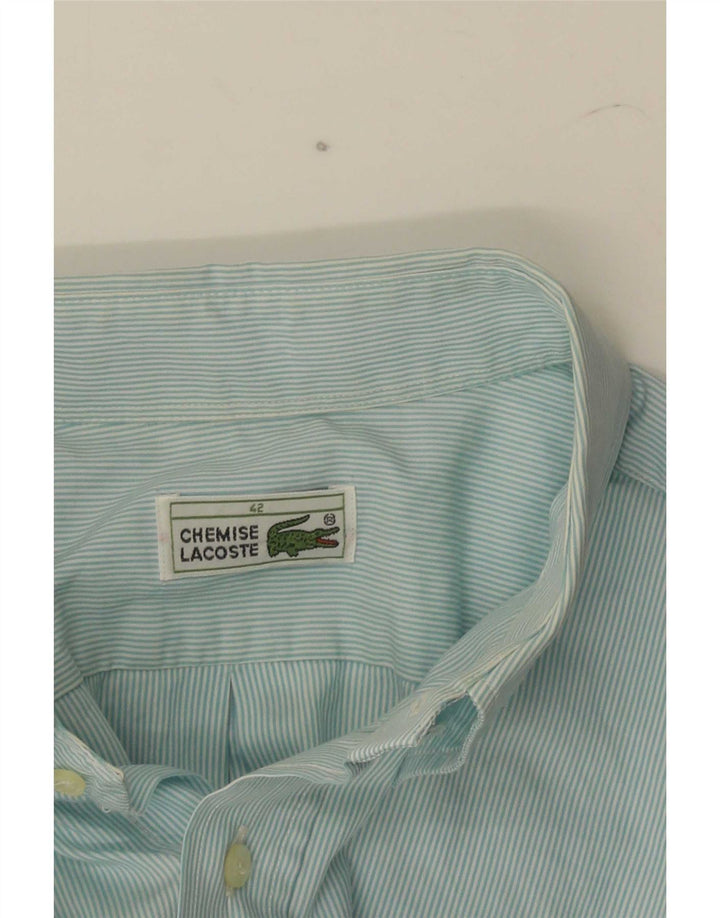 Lacoste Mens Short Sleeve Shirt Size 42 Large Blue