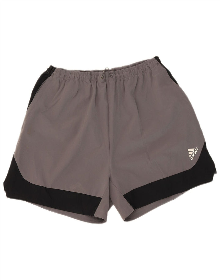 Adidas Mens Aeroready Sport Shorts Large Grey Colourblock Polyester