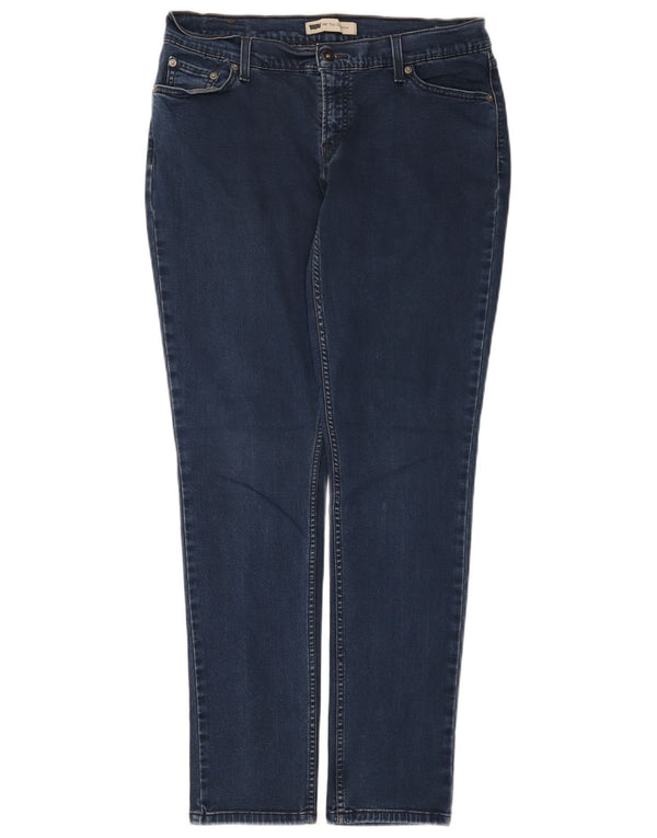 Levi's Damen 524 Low Waist Skinny Jeans W30 L32 Marineblau Baumwolle