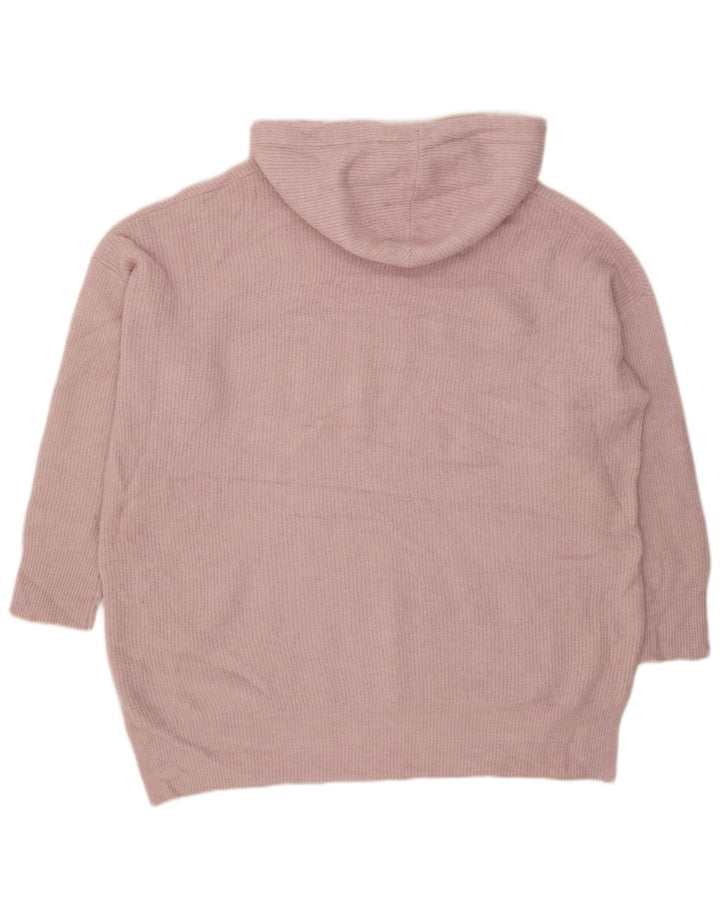 White Stuff Womens Hooded Oversized Jumper Sweater UK 22 3XL Pink Polyester