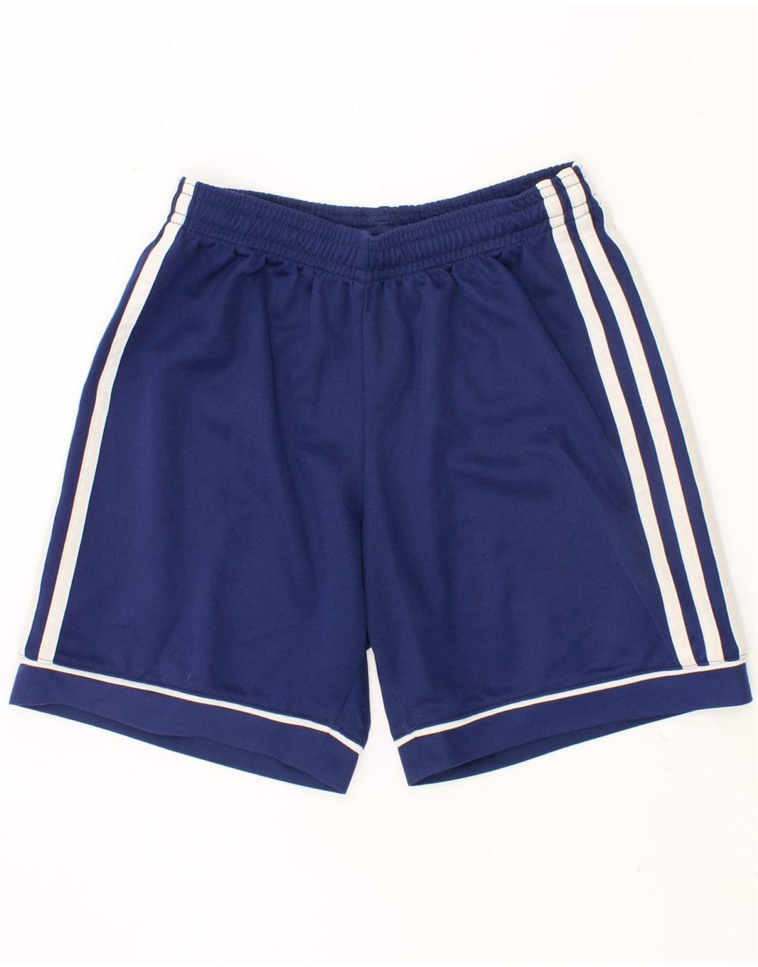 ADIDAS Boys Climalite Sport Shorts 9-10 Years Navy Blue Polyester Vintage Adidas and Second-Hand Adidas from Messina Hembry 