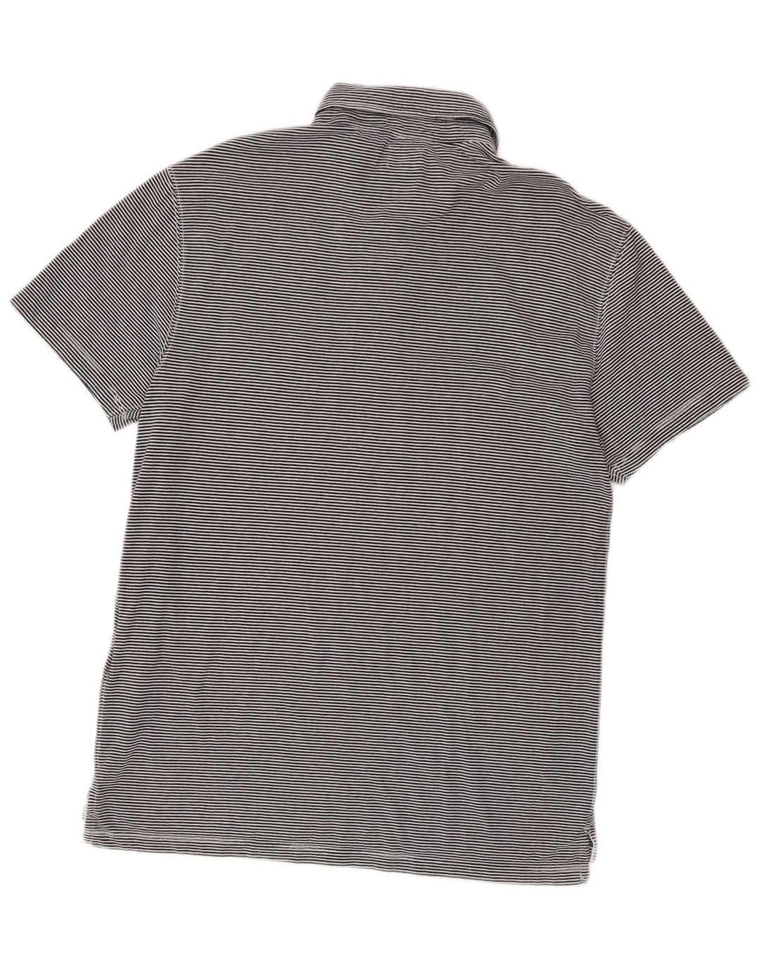 Levi's Mens Polo Shirt Large Navy Blue Striped Cotton