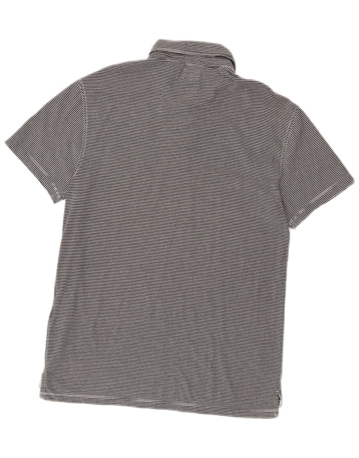 Levi's Mens Polo Shirt Large Navy Blue Striped Cotton