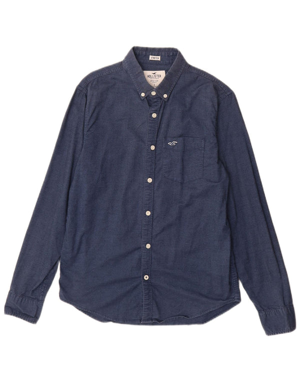 Hollister Mens Shirt Small Navy Blue Cotton