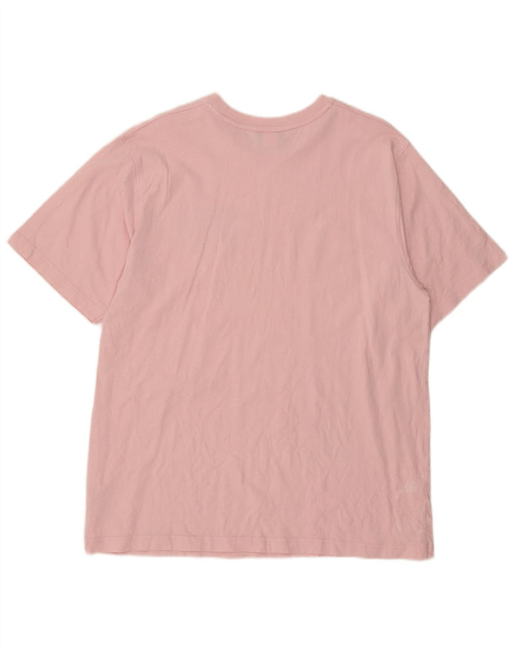 REEBOK Mens Graphic T-Shirt Top Medium Pink Cotton