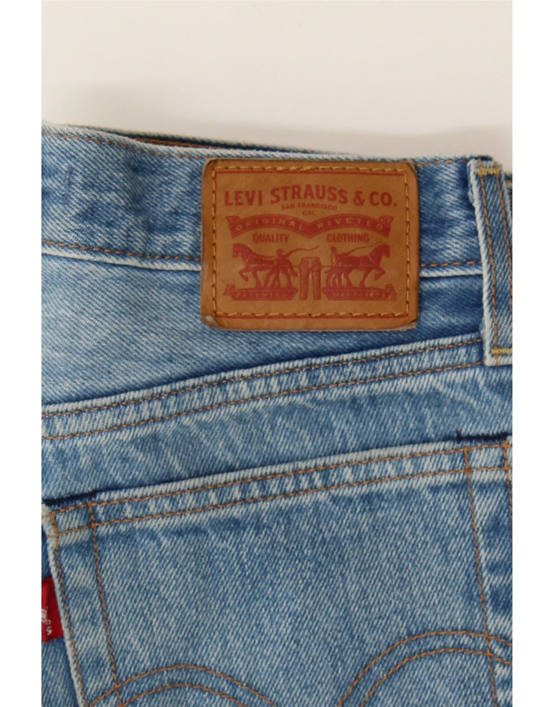 LEVI'S Womens Wedgie Straight Jeans W24 L26 Blue Cotton Vintage Levi's and Second-Hand Levi's from Messina Hembry 