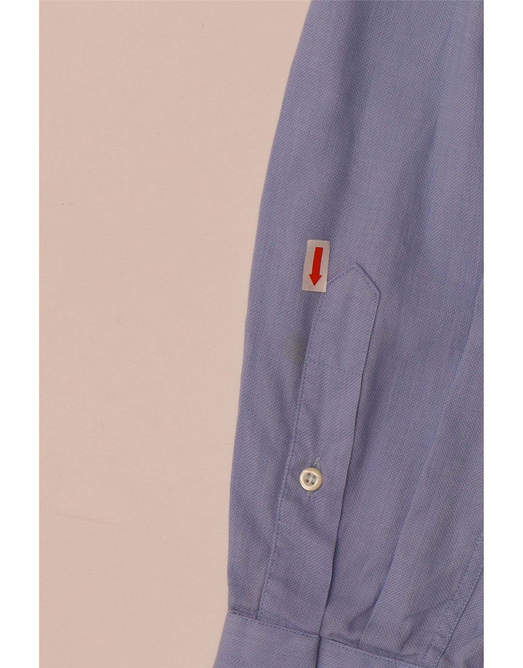Roccobarocco Mens Shirt Size 42 16 1/2 Large Blue Cotton
