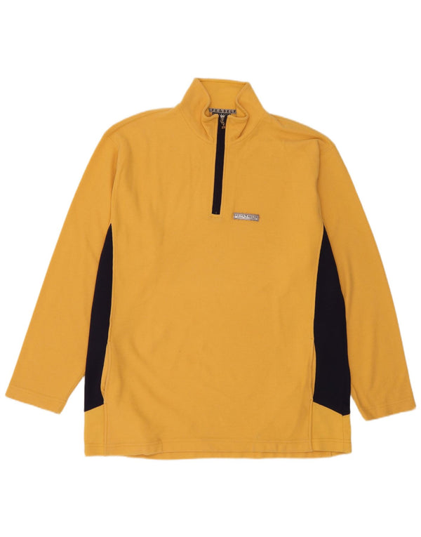 Belfe & Homme Haut de Survêtement Pull à Col Zippé 2XL Jaune Colorblock