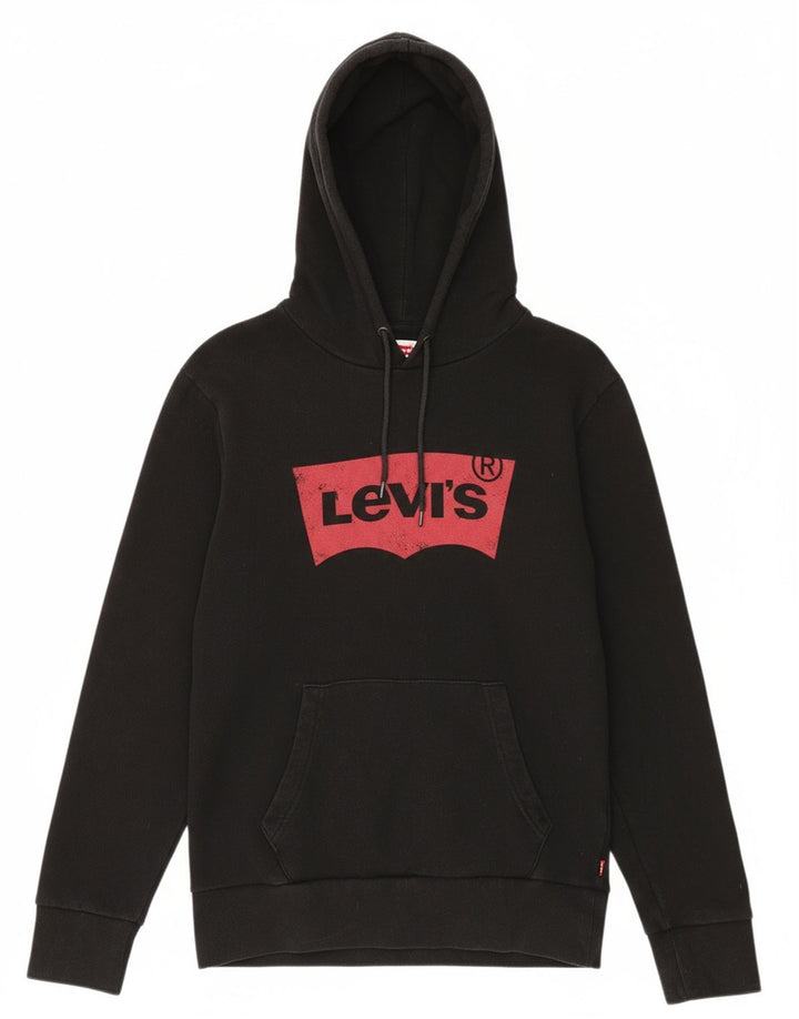 Moletom com capuz gráfico masculino LEVI'S pequeno preto algodão clássico