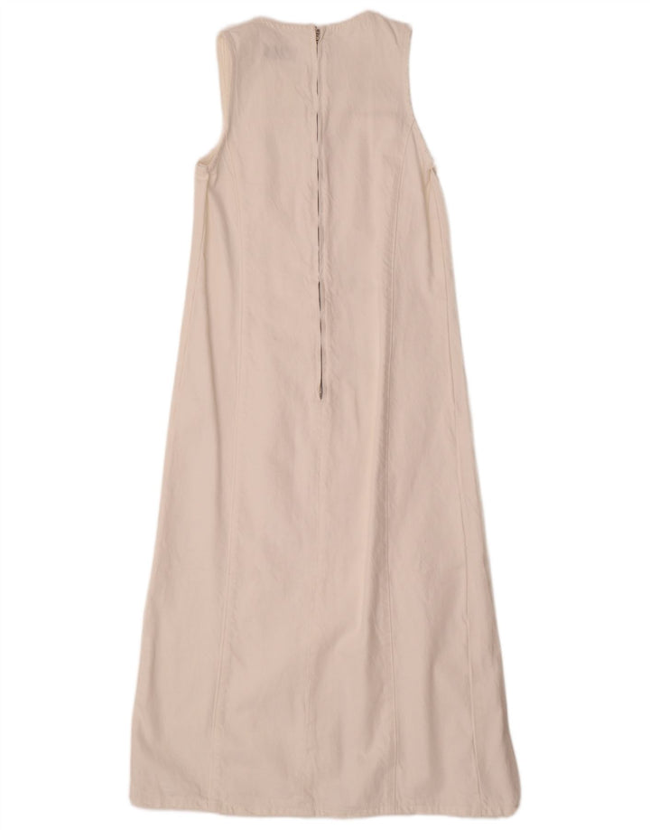 Zara Womens Sleeveless Denim Dress UK 8 Small White