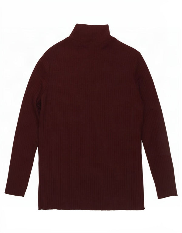 Zara Mujer Top Manga Larga UK 46 Grande Poliéster Marrón