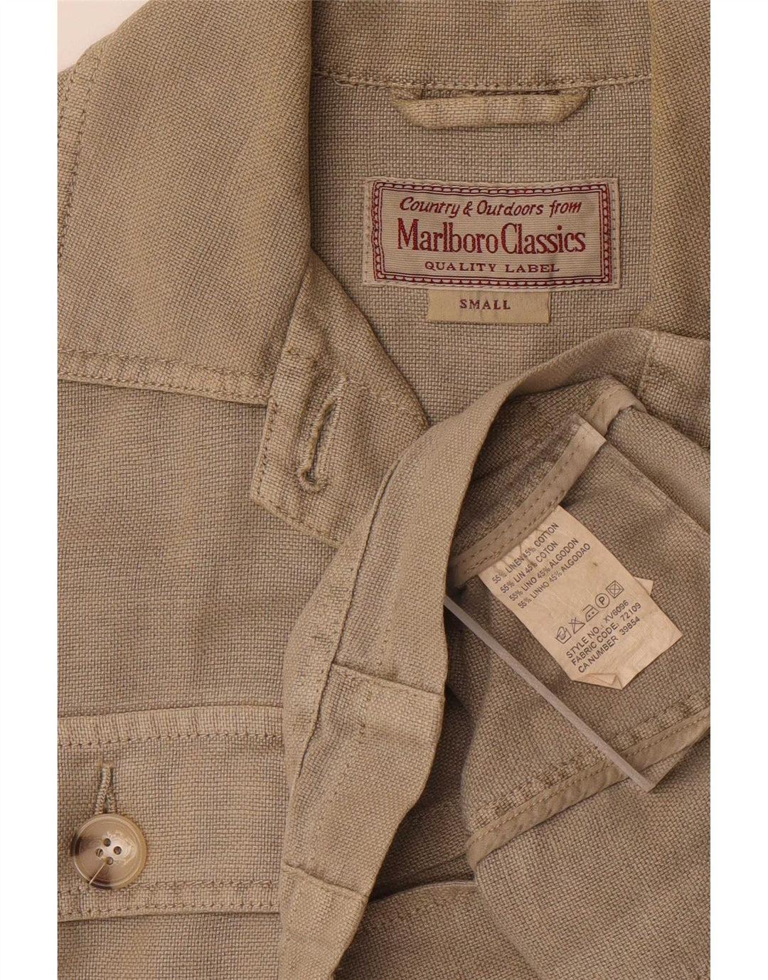 Marlboro Classics Womens Utility Jacket UK 10 Small Grey Linen