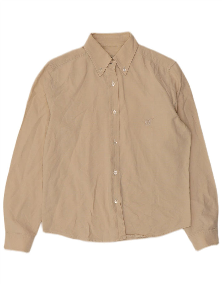 Henry Cottons Womens Shirt IT 44 Medium Beige Cotton