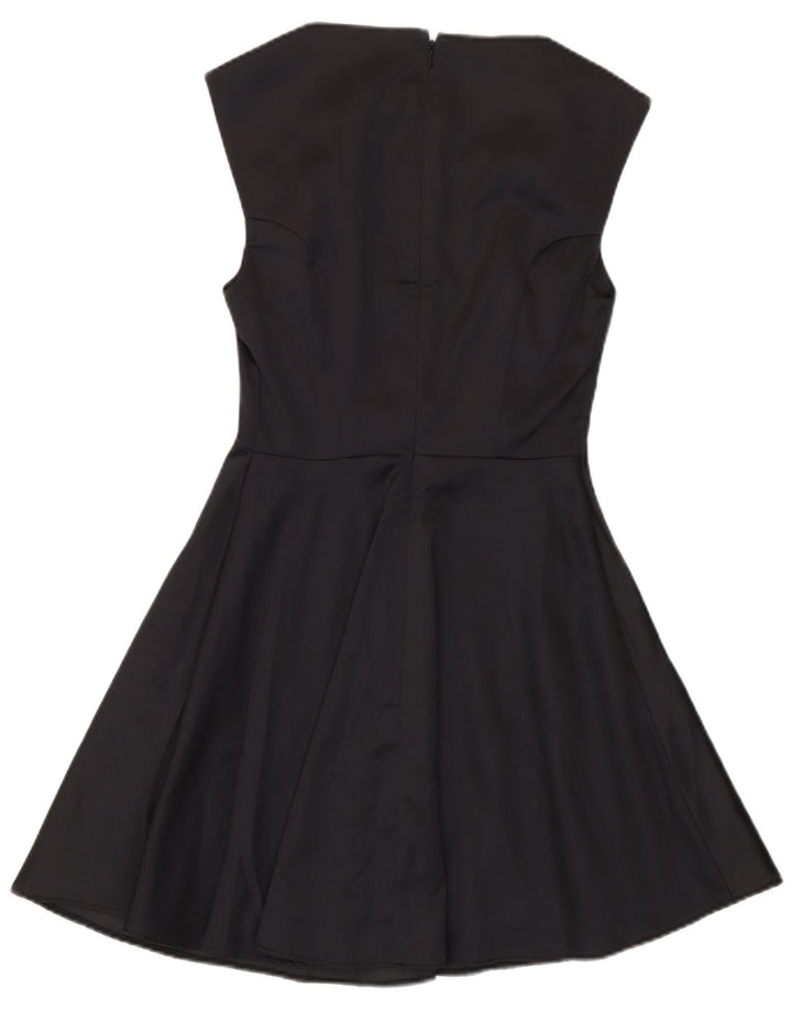 French Connection Womens Sleeveless A-Line Dress UK 8 Small Black Polyester