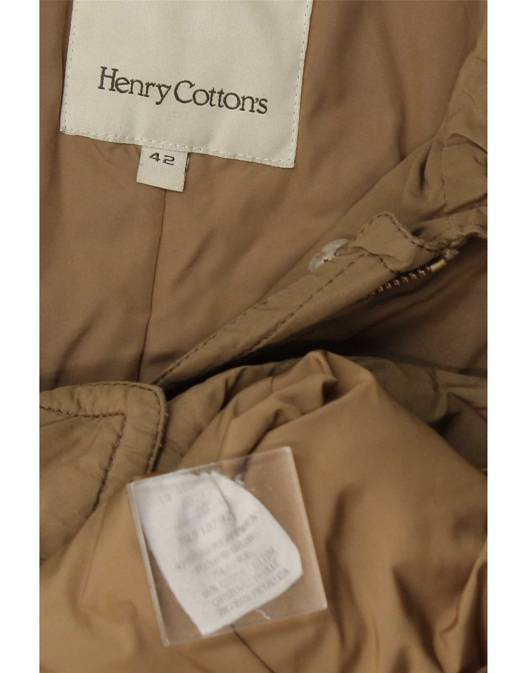 Henry Cottons Womens Belted Utility Jacket IT 42 Medium Khaki Polyamide