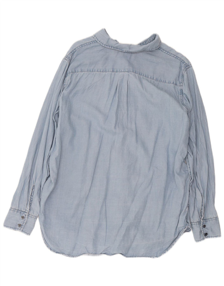 Boden Damen-Hemd UK 16 Large Blau Lyocell