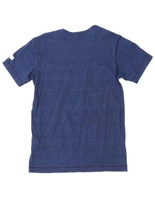 Benetton T-Shirt für Jungen, 10–11 Jahre, XL, Marineblau, Nadelstreifen, Baumwolle