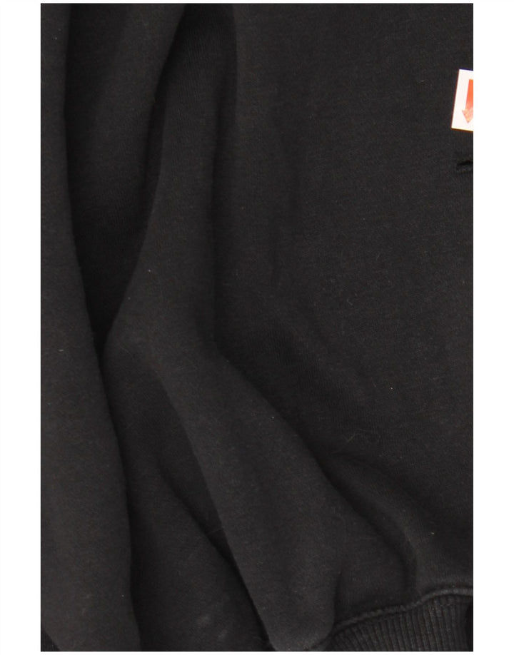 NIKE Womens 3/4 Sleeve Oversized Sweatshirt Jumper UK 10 Small Black