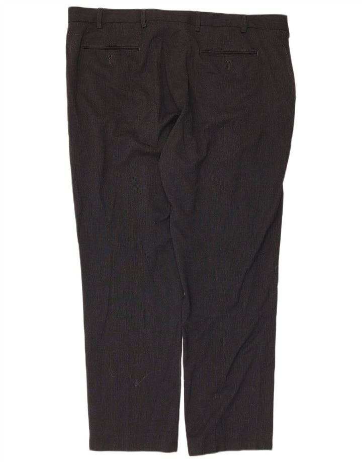 Marks & Spencer Mens Tailored Straight Chino Trousers W42 L30 Black