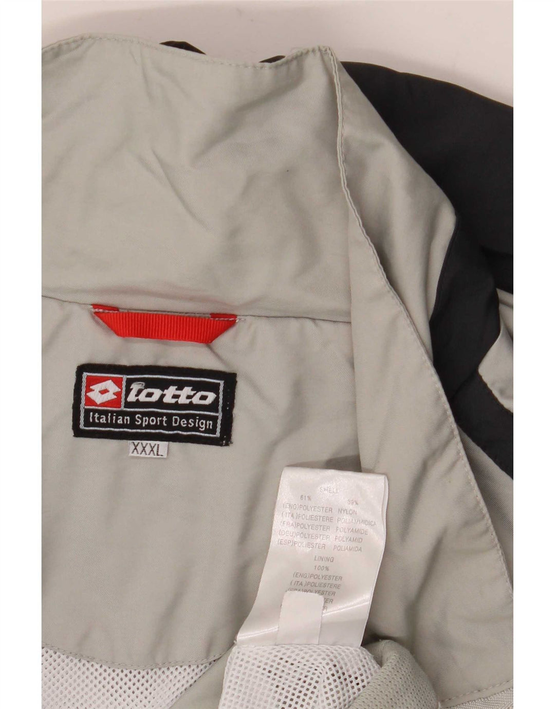 Giacca da tuta da uomo Lotto 3XL Poliestere color block grigio