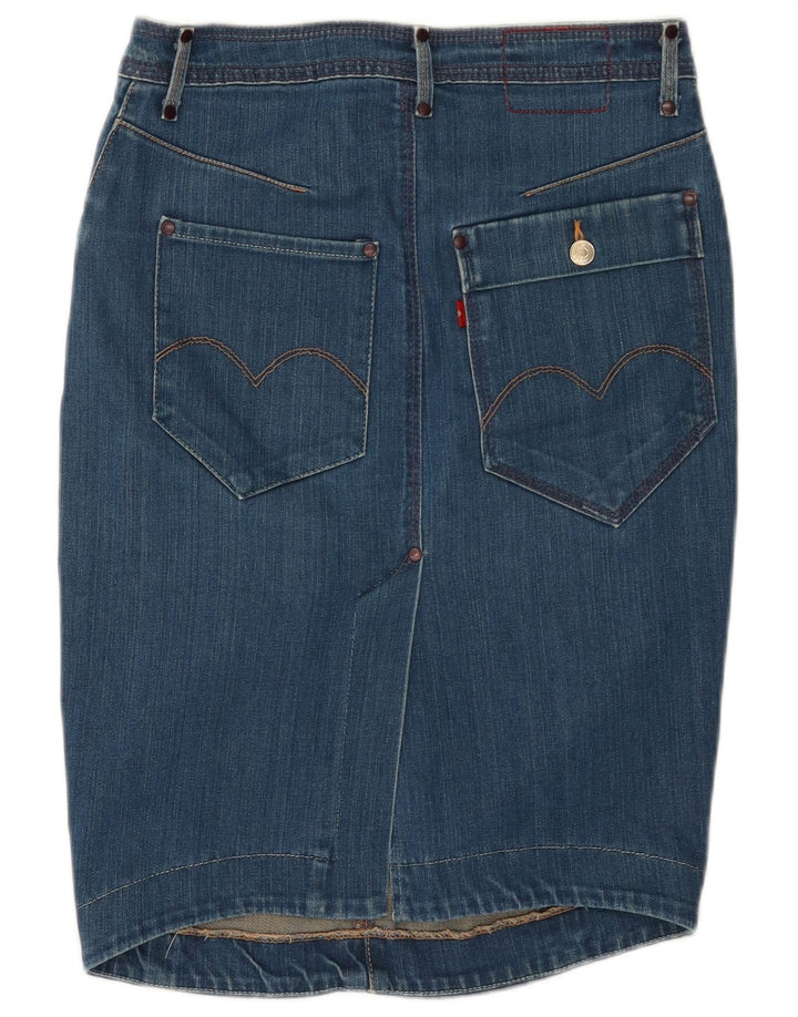 Levi's Damen Jeansrock W28 mittelblaue Baumwolle