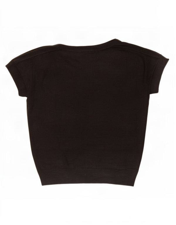 Camicetta oversize da donna Marks & Spencer Top UK 8 piccolo acrilico nero