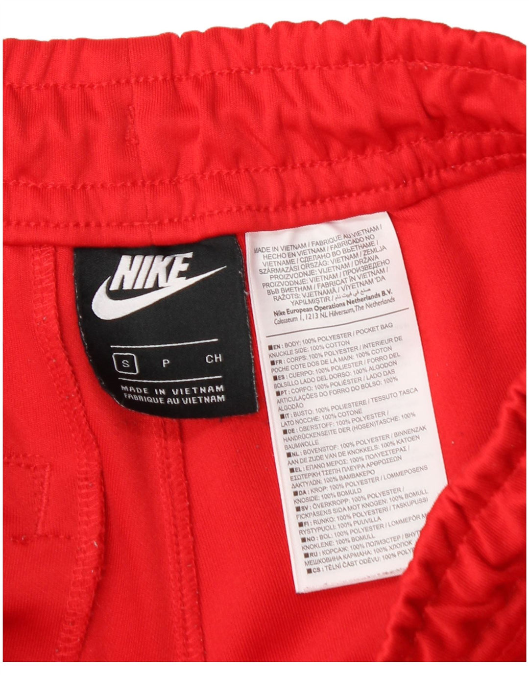 Pantaloni da tuta da uomo Nike Joggers Small Rosso Colourblock Poliestere