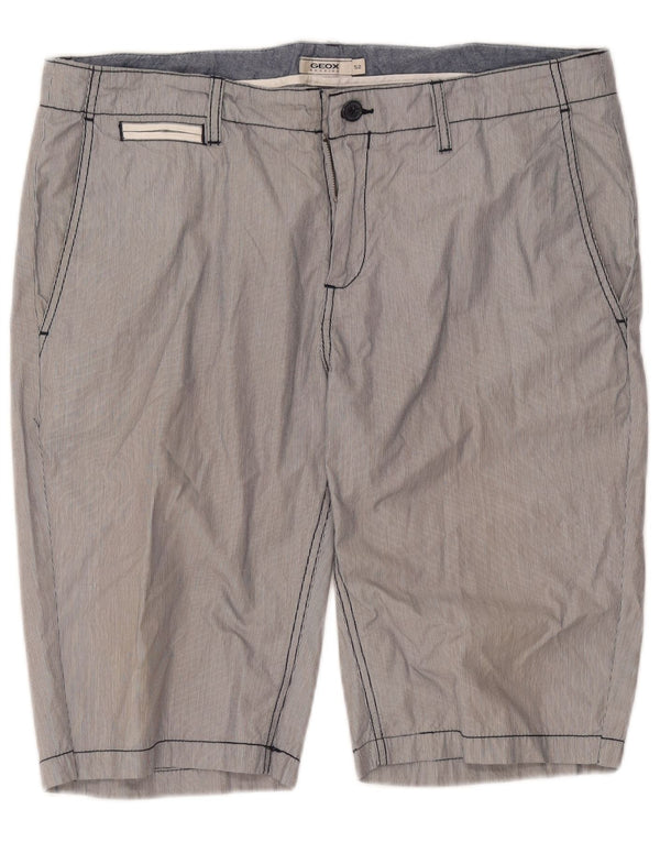 Męskie spodenki Chino Geox Respira IT 52 XL W40 Szare, bawełniane w prążki