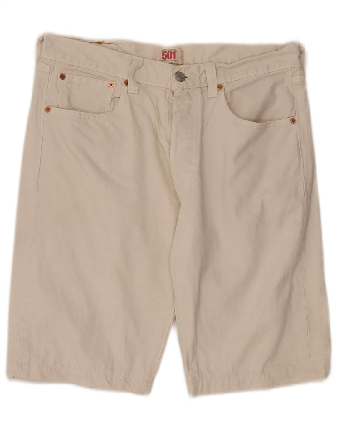 Pantaloni scurți Levi's 501 Denim W33 Bumbac alb mediu