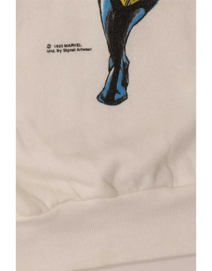 Vintage Mens Marvel Comics Wolverine 1993 Sweatshirt Jumper Large White