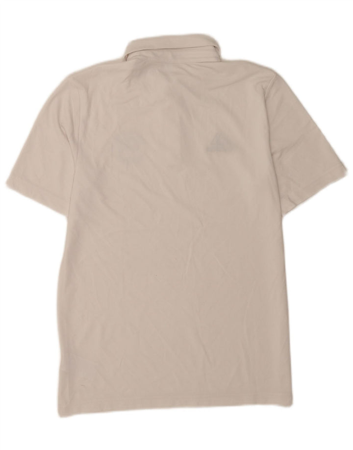 Polo Adidas Aeroready da uomo piccola in poliestere bianco