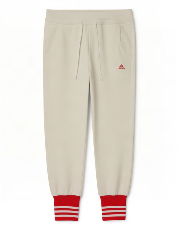 Adidas Womens Tracksuit Trousers Joggers UK 14 Medium White Colourblock