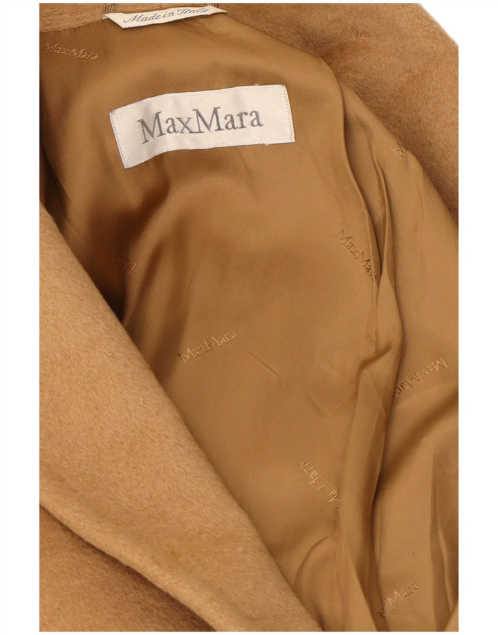 Max Mara Womens Double Breasted Coat UK 12 Medium Beige Camelhair Classic