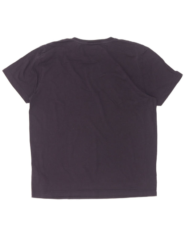 Gant Mens Graphic T-Shirt Top XL Navy Blue Cotton