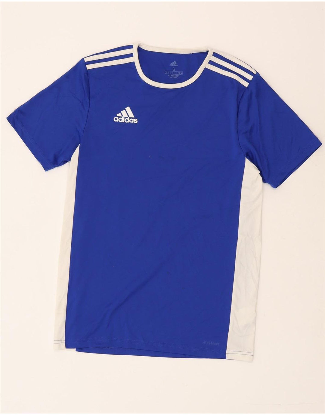 Adidas Mens Aeroready T-Shirt Top Small Blue Colourblock Polyester