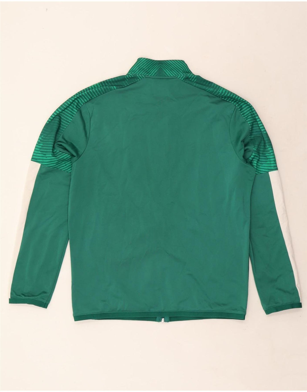 Puma Herren-Trainingsanzug-Top-Jacke, großes grünes Farbblock-Polyester